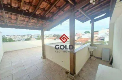 Cobertura com 2 dormitórios, 80 m² - venda por r$ 330.000,00 ou aluguel por r$ 1.975,00/mês - vila alzira - santo andré/sp