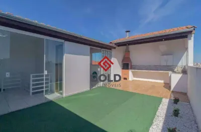Cobertura com 2 dormitórios para alugar, 100 m² por r$ 2.590,00/mês - parque das nações - santo andré/sp