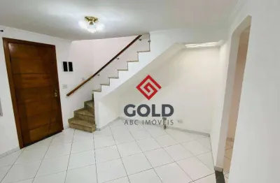 Sobrado com 3 dormitórios para alugar, 120 m² por r$ 2.650,00/mês - vila camilópolis - santo andré/sp