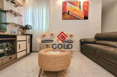 Cobertura com 3 dormitórios à venda, 138 m² por r$ 589.000,00 - vila pires - santo andré/sp