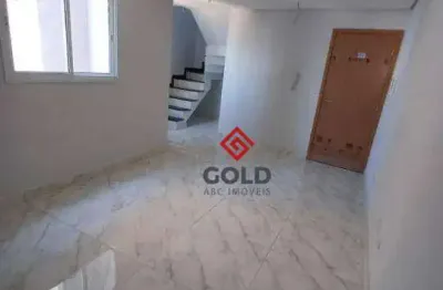Cobertura com 2 dormitórios à venda, 175 m² por r$ 578.000,00 - campestre - santo andré/sp