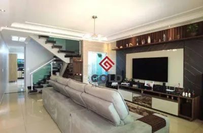 Sobrado com 3 dormitórios para alugar, 193 m² por r$ 6.660,00/mês - parque oratório - santo andré/sp
