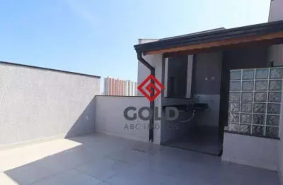 Cobertura com 2 dormitórios à venda, 80 m² por r$ 412.000,00 - vila vilma - santo andré/sp