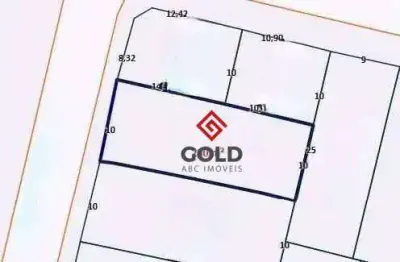 Terreno à venda, 245 m² por r$ 435.000,00 - jardim utinga - santo andré/sp
