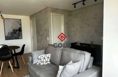 Apartamento com 1 dormitório, 58 m² - venda por r$ 570.000 ou aluguel por r$ 4.600/mês - vila santa teresa - santo andré/sp