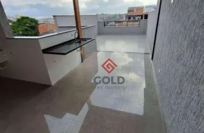 Cobertura com 2 dormitórios para alugar, 100 m² por r$ 3.330,00/mês - parque novo oratório - santo andré/sp