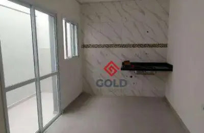 Kitnet com 1 dormitório para alugar, 22 m² por r$ 1.370,00/mês - parque novo oratório - santo andré/sp