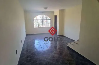 Sobrado com 3 dormitórios para alugar, 144 m² por r$ 2.775,00/mês - jardim santo antônio - santo andré/sp