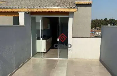 Cobertura com 2 dormitórios para alugar, 104 m² por r$ 3.095,00/mês - vila camilópolis - santo andré/sp