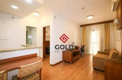 Flat com 1 dormitório, 38 m² - venda por R$ 320.000,00 ou aluguel por R$ 4.000,16/mês - Barcelona - São Caetano do Sul/SP