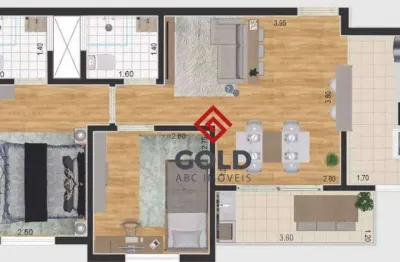 Apartamento com 2 dormitórios à venda, 54 m² por r$ 490.000,00 - vila metalúrgica - santo andré/sp