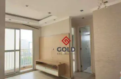 Apartamento com 2 dormitórios para alugar, 50 m² por r$ 2.684,54/mês - vila homero thon - santo andré/sp