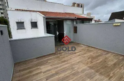 Cobertura com 2 dormitórios para alugar, 100 m² por r$ 3.170,83/mês - vila valparaíso - santo andré/sp