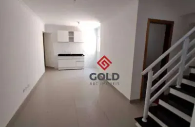 Cobertura com 2 dormitórios, 80 m² - venda por R$ 468.500,00 ou aluguel por R$ 3.530,00/mês - Parque Oratório - Santo André/SP