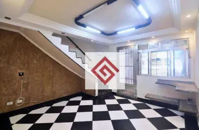 Sobrado com 2 dormitórios para alugar, 90 m² por R$ 3.043,68/mês - Vila Camilópolis - Santo André/SP