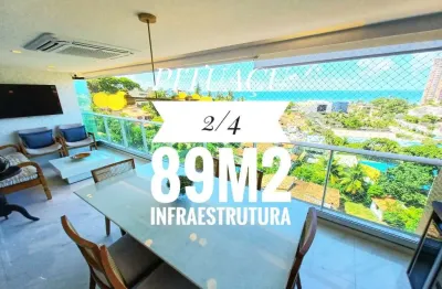 Apartamento de 2 quartos revertido 3/4 à venda em pituaçu, salvador-ba, com vista mar e infraestrutura completa! venha conferir!