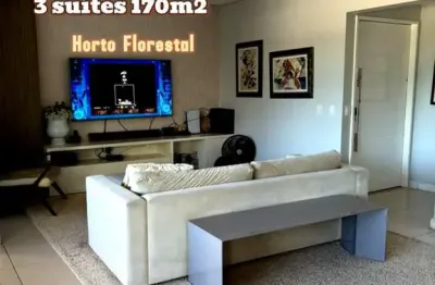 Apartamento de luxo à venda no horto florestal - 3 suítes, 171m², infraestrutura completa, vista livre - agende sua visita!