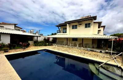 Casa de luxo com 5 suítes, piscina e área gourmet no condomínio vale do jaguaribe, salvador-ba.