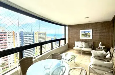 Apartamento de luxo na pituba ville: 4 quartos, 3 suítes, 245m² e 4 vagas. prédio com piscina, academia e churrasqueira. imperdível!