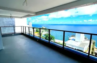 Mansão carybé: apartamento de luxo na barra, salvador-ba  3 suítes, vista mar espetacular  155m²  2 vagas de garagem  imperdível!