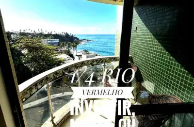 Apartamento à venda no rio vermelho, salvador-ba: 1 quarto, 37m², vista mar, lazer completo. agende sua visita!