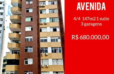 Apartamento de 4 quartos com 147m² na barra, salvador-ba  1 suíte, sala ampla, 3 vagas de garagem  agende sua visita!