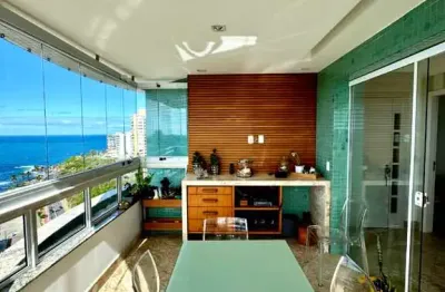 Apartamento de luxo na barra com vista mar frontal: 4 quartos, 3 suítes, 3 vagas - imperdível!