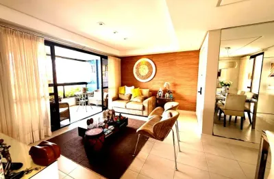 Apartamento de luxo com 3 quartos e 2 suítes no itaigara: 130m², 4 vagas de garagem - visite o decorado!