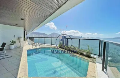 Apartamento com 4 dormitórios à venda, 400 m² por r$ 3.400.000,00 - praia das astúrias - guarujá/sp