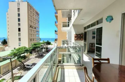 Apartamento com 3 dormitórios à venda, 140 m² vista ao mar - pitangueiras - guarujá/sp