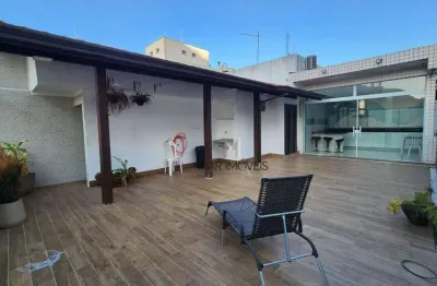 Cobertura com 3 dormitórios à venda, 180 m² por r$ 850.000,00 - pitangueiras - guarujá/sp