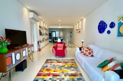 Apartamento frente mar - reformado - 3 dormitórios à venda, 125 m² por r$ 1.300.000 - pitangueiras - guarujá/sp