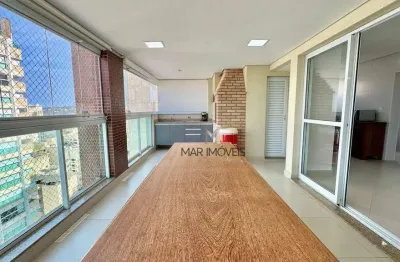 Apartamento novo com vista para o mar com 3 dormitórios à venda, 130 m² por r$ 850.000 - enseada - guarujá/sp