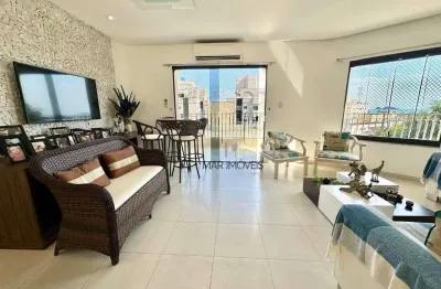 Apartamento com 3 dormitórios à venda, 180 m²- praia da enseada - guarujá/sp