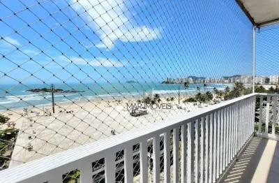 Apartamento com 4 dormitórios à venda, 210 m² frente total para o mar- pitangueiras - guarujá/sp