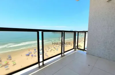 Apartamento com 3 dormitórios à venda, 190 m² frente total para o mar - pitangueiras - guarujá/sp