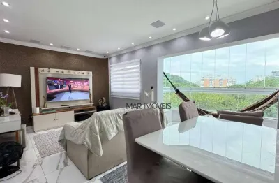 Apartamento com 3 dormitórios à venda, 100 m² por r$ 615.000 - praia das astúrias - guarujá/sp