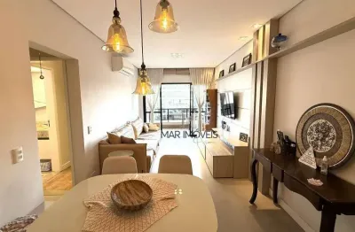 Apartamento com 2 dormitórios à venda, 90 m² por r$ 650.000 - barra funda - guarujá/sp