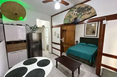 Kitnet com 1 dormitório à venda, 35 m² por r$ 260.000,00 - pitangueiras - guarujá/sp