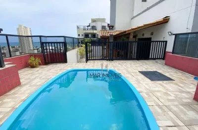 Cobertura com 2 dormitórios, 160 m² - venda por r$ 580.000,00 ou aluguel por r$ 6.000,02/mês - enseada - guarujá/sp