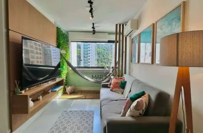 Apartamento com 2 dormitórios à venda, 65 m² por r$ 530.000,00 - pitangueiras - guarujá/sp