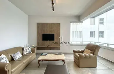 Apartamento com 3 dormitórios para alugar, 130 m² por r$ 7.000/mês - centro - guarujá/sp