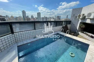 Cobertura duplex com 4 dormitórios e 2 suítes na ponta da praia em santos