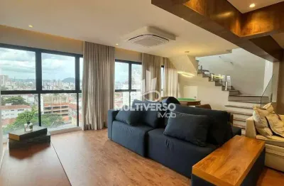 Cobertura triplex 175m² com área gourmet e piscina privativa – boqueirão, santos
