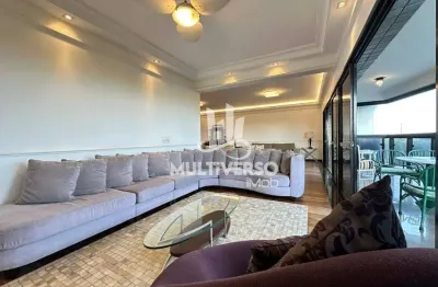 Apartamento de luxo vista mar, pompéia, 03 suítes + dependência,254m², sala mapla, sacada vista mar, 02 vagas de garagem, r$3.000.000,00