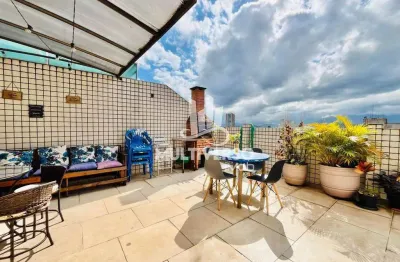 Cobertura 3 dormitórios triplex com churrasqueira e area gourmet no boqueirão em santos