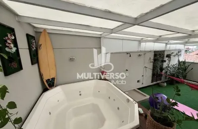 Apartamento garden à venda, 2 quartos no bairro campo grande em santos