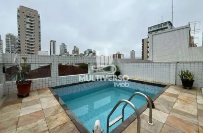 Cobertura à venda, 4 quartos no bairro pompeia em santos