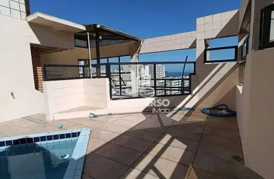 Cobertura no gonzaga com 4 dormitórios e 3 vagas, a 2 quadras da praia