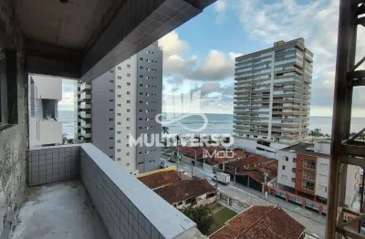 Apartamento com vista para o mar na caiçara, praia grande – 2 quartos, varanda gourmet